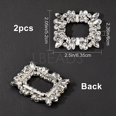 2Pcs Alloy Shoe Buckle Clips FIND-GF0002-79-1