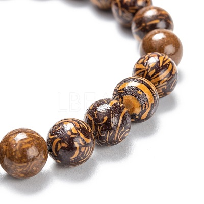 Natural Gemstone Stretch Beaded Bracelets G-A185-01N-1