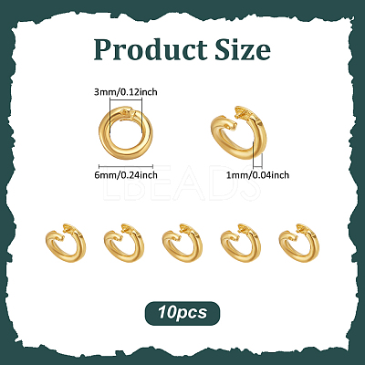 10Pcs 925 Sterling Silver Locking Jump Rings STER-PH0002-90-1