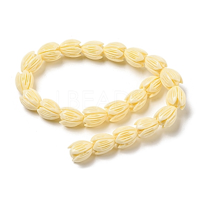 Craved Flower Synthetical Coral Bead Strands CORA-P004-A-1