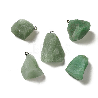 Raw Rough Natural Green Aventurine Pendants G-A028-01B-1
