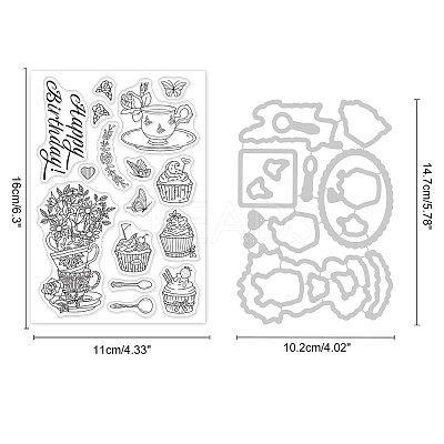 2Pcs 2 Style Carbon Steel Cutting Dies Stencils DIY-GL0001-50-1