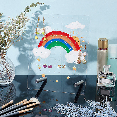 Acrylic Earring Display Stand EDIS-WH0021-40P-01-1