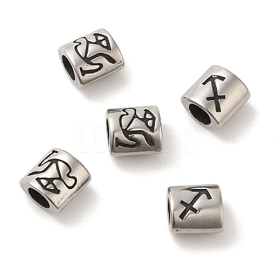 Oval with Constellation 304 Stainless Steel Beads STAS-E215-05AS-01-1