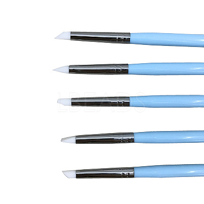 Silicone Double Head Nail Art Dotting Tools AJEW-L072-54A-1