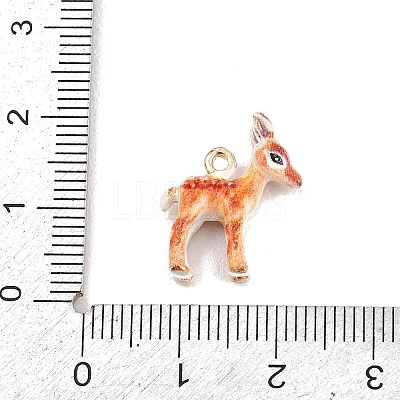 Animal Alloy Enamel Pendants ENAM-P264-03A-G-1