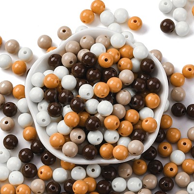 Opaque Acrylic Beads X-SACR-Q004-02L-1