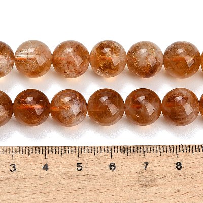Hearted Natural Citrine Beads Strands GG-T002-A02-12mm-1