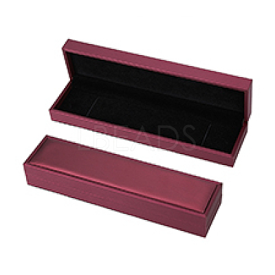 Rectangle PU Leather Necklace  Storage Boxes with Velvet Inside CON-WH0094-31D-01-1