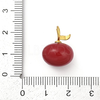 Enamel Plastic Pendants KK-G526-21G-04-1