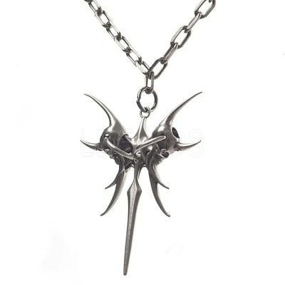 Gothic Alloy Thorns Pendant Necklaces for Unisex WG7D1A5-01-1