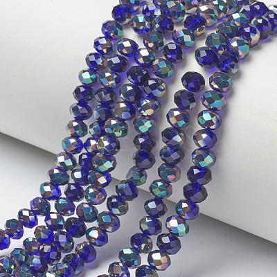 Electroplate Glass Beads Strands EGLA-A034-T6mm-J07-1