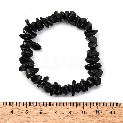 Chip Gemstone Stretch Beaded Bracelets for Kids BJEW-JB06305-1