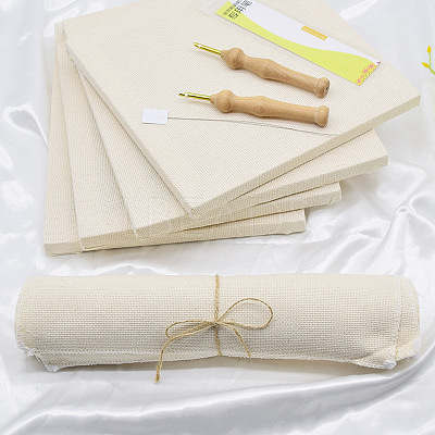 Embroidery Fabric DOLL-PW0002-052A-1