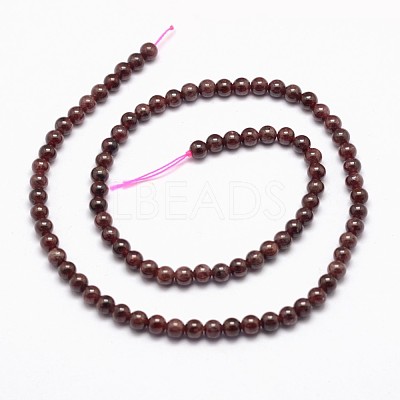 Natural Garnet Bead Strands X-G-P217-33-4mm-1