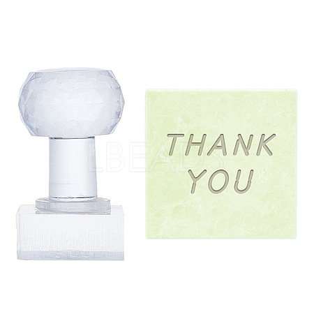 Clear Acrylic Soap Stamps DIY-WH0477-001-1