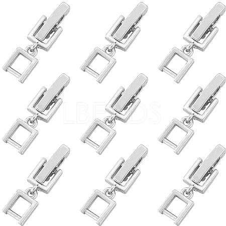 9Pcs Brass Fold Over Clasps KK-SC0004-06P-1