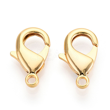 Brass Lobster Claw Clasps KK-YW0004-01D-G-1