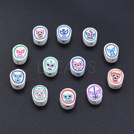 Handmade Polymer Clay Beads X-CLAY-C001-08-1