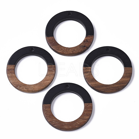 Resin & Walnut Wood Pendants RESI-T035-10-1