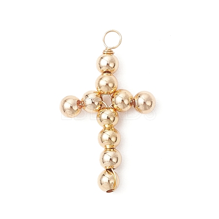 Brass Beaded Pendants PALLOY-JF04054-01-1