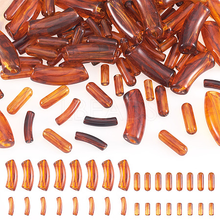 100Pcs 4 Styles Transparent Acrylic Beads MACR-TA0003-03-1