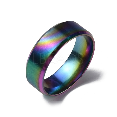 201 Stainless Steel Wide Band Finger Rings for Women Men RJEW-WH0009-13G-M-1