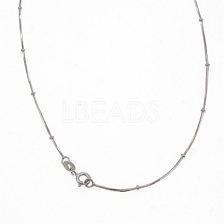 925 Sterling Silver Round Snake Chain Necklaces STER-BB71243-D-1