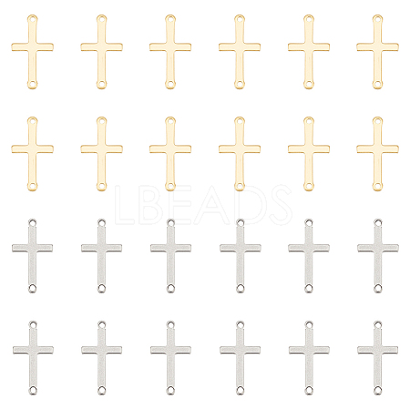 Unicraftale 60Pcs 2 Colors Religion 201 Stainless Steel Connector Charms STAS-UN0054-08-1