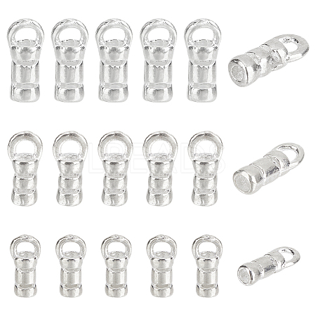 18Pcs 3 Styles 925 Sterling Silver Cord End STER-PH0002-11-1