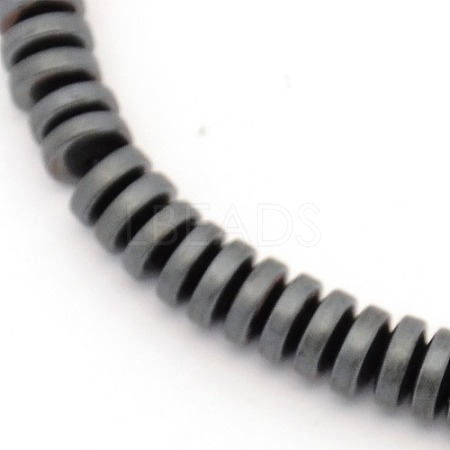 Matte Style Electroplate Non-magnetic Synthetic Hematite Beads Strands G-M007-76-1