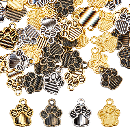 SUNNYCLUE 80Pcs 4 Style Rack Plating Alloy Charms FIND-SC0008-11-1
