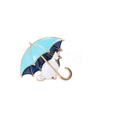 Umbrella Cat Enamel Pin PW-WGD47C4-02-1