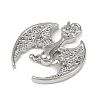 Brass Micro Pave Clear Cubic Zirconia Pendants X-KK-L238-04P-2