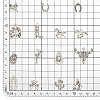 120Pcs 15 Styles Tibetan Style Alloy Pendants TIBE-PH0002-15-2