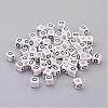 Acrylic Horizontal Hole Letter Beads PL37C9308-O-1