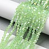 Imitation Jade Electroplate Glass Beads Strands EGLA-A039-J6mm-B01-4