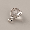 Faceted Glass Pendants GLAA-WH0030-13P-04-2