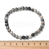 Natural Netstone Bead Stretch Bracelets BJEW-K212-A-021-4