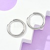 Tarnish Resistant 304 Stainless Steel Huggie Hoop Earrings LS-EJEW-F111B-21mm-P-3