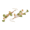 Golden Plated Brass Dangle Earrings EJEW-K275-01G-04-2