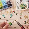 DIY Cactus Dangle Earrings Making Kit DIY-SZ0006-35-4