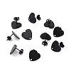 304 Stainless Steel Stud Earring Findings Ion Plating(IP) STAS-I183-08B-EB-1