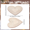 Wooden Concentric Geometric Figure Rail Set WOOD-WH0050-038B-3