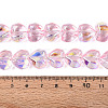 Electroplate Transparent Glass Beads Strands EGLA-N056-01A-08-4
