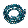 Electroplate Glass Beads Strands EGLA-A034-T4mm-B25-2