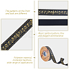 50 Yards Gold Stamping Musical Note Polyester Printed Ribbon OCOR-WH0091-34A-4