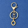 304 Stainless Steel Initial Letter Charm Keychains KEYC-YW00005-15-1