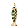 304 Stainless Steel Enamel Pendants STAS-B128-52G-03-1