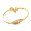 Adjustable Butterfly Vacuum Plating 304 Stainless Steel Bangles for Women BJEW-F474-18G-3